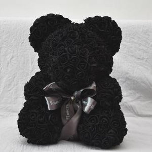 Classic black Rose Bear 70cm